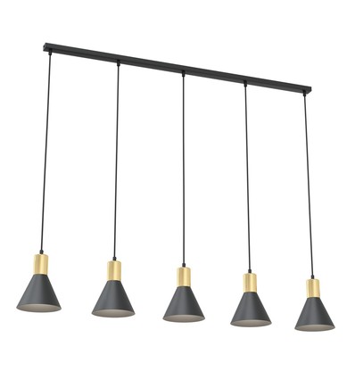 Rosa 5 Sort pendellampe - Ø16 cm, E27, 230V, uden lyskilde
