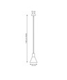 Rosa 1 Hvid pendellampe - Ø16 cm, E27, 230V, uden lyskilde