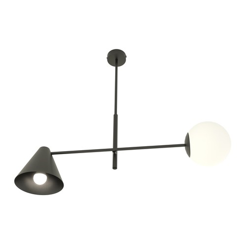 Hermes 2 Sort lysekrone - Ø15 cm, E14, 230V, uden lyskilde