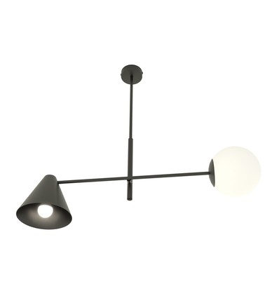 Hermes 2 Sort lysekrone - Ø15 cm, E14, 230V, uden lyskilde