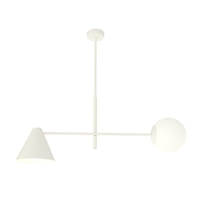 Hermes 2 Hvid lysekrone - Ø15 cm, E14, 230V, uden lyskilde
