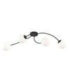 Vibra 4 Sort/Opal loftslampe - Ø15 cm, E14, 230V, uden lyskilde