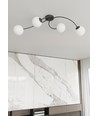 Vibra 4 Sort/Opal loftslampe - Ø15 cm, E14, 230V, uden lyskilde