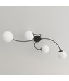 Vibra 4 Sort/Opal loftslampe - Ø15 cm, E14, 230V, uden lyskilde