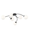 Vibra 6 Sort/Opal loftslampe - Ø15 cm, E14, 230V, uden lyskilde