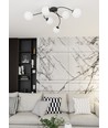 Vibra 6 Sort/Opal loftslampe - Ø15 cm, E14, 230V, uden lyskilde