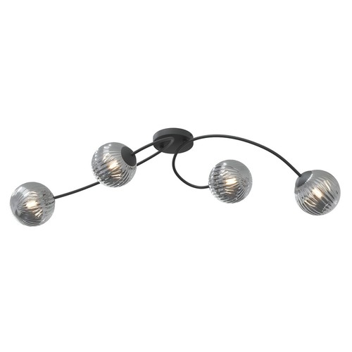 Vibra 4 Sort/Grafit loftslampe - Ø15 cm, E14, 230V, uden lyskilde