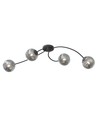 Vibra 4 Sort/Grafit loftslampe - Ø15 cm, E14, 230V, uden lyskilde