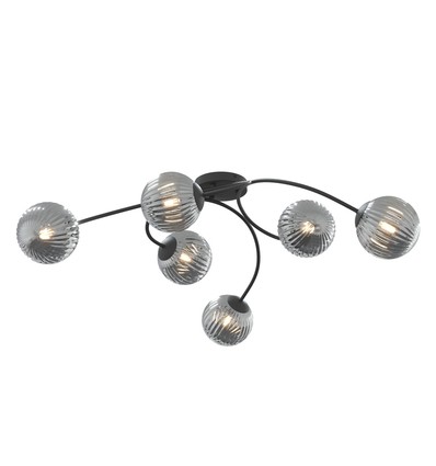 Vibra 6 Sort/Grafit loftslampe - Ø15 cm, E14, 230V, uden lyskilde