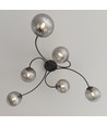 Vibra 6 Sort/Grafit loftslampe - Ø15 cm, E14, 230V, uden lyskilde