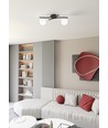 Opus 2 Sort/Opal loftslampe - Ø15 cm, E14, 230V, uden lyskilde