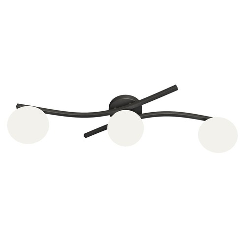 Opus 3 Sort/Opal loftslampe - Ø15 cm, E14, 230V, uden lyskilde