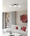 Opus 3 Sort/Opal loftslampe - Ø15 cm, E14, 230V, uden lyskilde