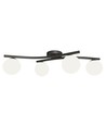 Opus 4 Sort/Opal loftslampe - Ø15 cm, E14, 230V, uden lyskilde