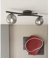Opus 2 Sort/Grafit loftslampe - Ø15 cm, E14, 230V, uden lyskilde