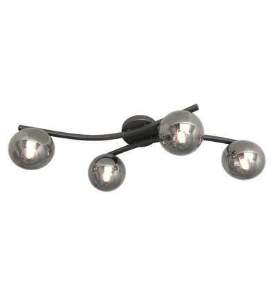 Opus 4 Sort/Grafit loftslampe - Ø15 cm, E14, 230V, uden lyskilde
