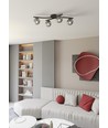 Opus 4 Sort/Grafit loftslampe - Ø15 cm, E14, 230V, uden lyskilde