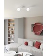 Opus 2 Hvid/Opal loftslampe - Ø15 cm, E14, 230V, uden lyskilde