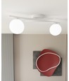 Opus 2 Hvid/Opal loftslampe - Ø15 cm, E14, 230V, uden lyskilde