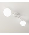 Opus 2 Hvid/Opal loftslampe - Ø15 cm, E14, 230V, uden lyskilde