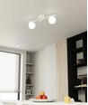 Opus 2 Hvid/Opal loftslampe - Ø15 cm, E14, 230V, uden lyskilde