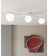 Opus 3 Hvid/Opal loftslampe - Ø15 cm, E14, 230V, uden lyskilde