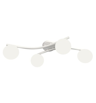Opus 4 Hvid/Opal loftslampe - Ø15 cm, E14, 230V, uden lyskilde