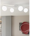 Opus 4 Hvid/Opal loftslampe - Ø15 cm, E14, 230V, uden lyskilde