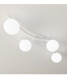 Opus 4 Hvid/Opal loftslampe - Ø15 cm, E14, 230V, uden lyskilde