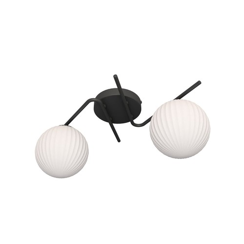 Vespa 2 Sort/Opal loftslampe - Ø15 cm, E14, 230V, uden lyskilde
