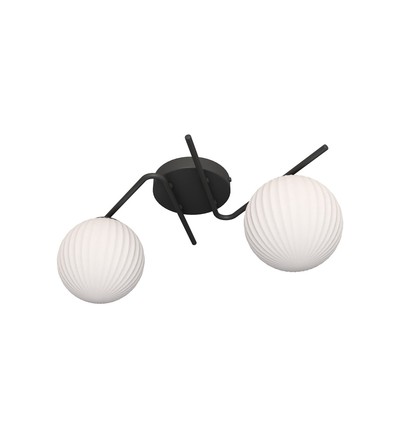 Vespa 2 Sort/Opal loftslampe - Ø15 cm, E14, 230V, uden lyskilde