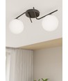 Vespa 2 Sort/Opal loftslampe - Ø15 cm, E14, 230V, uden lyskilde