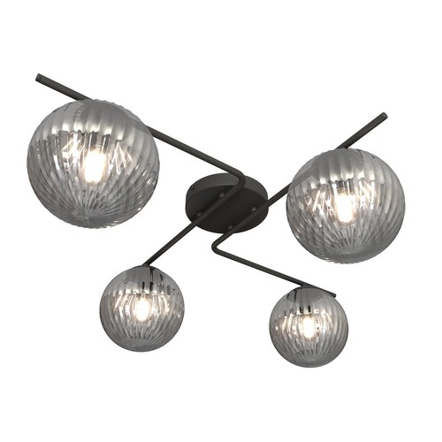 Vespa 4 Sort/Grafit loftslampe - Ø15 cm, E14, 230V, uden lyskilde