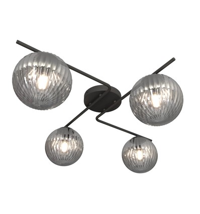 Vespa 4 Sort/Grafit loftslampe - Ø15 cm, E14, 230V, uden lyskilde
