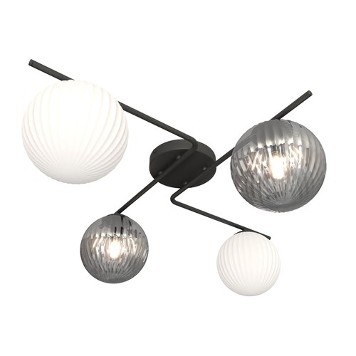 Vespa 4 Sort Mix loftslampe - Ø15 cm, E14, 230V, uden lyskilde