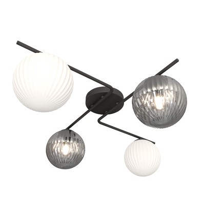 Vespa 4 Sort Mix loftslampe - Ø15 cm, E14, 230V, uden lyskilde