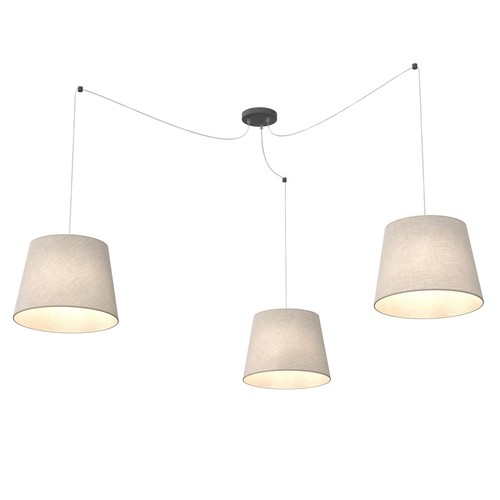 Ascot 3 Beige pendellampe - Ø38 cm, E27, 230V, uden lyskilde