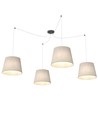 Ascot 4 Beige pendellampe - Ø38 cm, E27, 230V, uden lyskilde