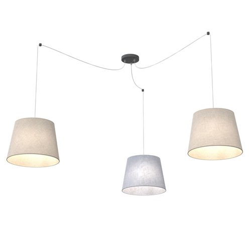 Ascot 3 Mix pendellampe - Ø38 cm, E27, 230V, uden lyskilde