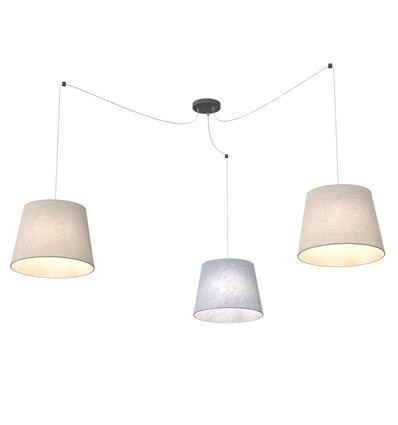 Ascot 3 Mix pendellampe - Ø38 cm, E27, 230V, uden lyskilde