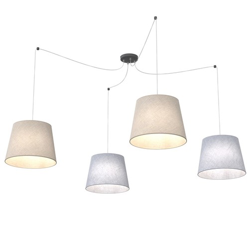 Ascot 4 Mix pendellampe - Ø38 cm, E27, 230V, uden lyskilde