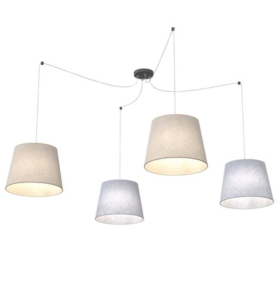 Ascot 4 Mix pendellampe - Ø38 cm, E27, 230V, uden lyskilde