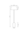 Pearl LP1 Grå gulvlampe - Ø44 cm, E27, 230V, uden lyskilde