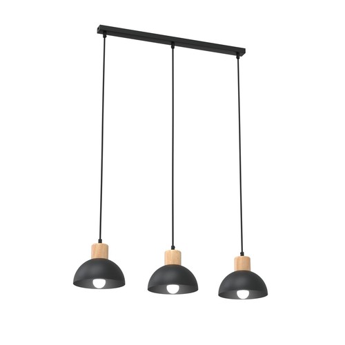 Seco 3 Sort loftslampe - Ø18 cm, E27, 230V, uden lyskilde