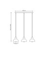 Seco 3 Sort loftslampe - Ø18 cm, E27, 230V, uden lyskilde