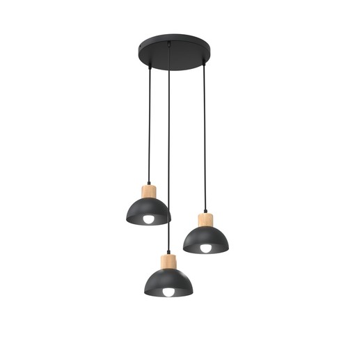 Seco 3 Sort Prem loftslampe - Ø18 cm, E27, 230V, uden lyskilde