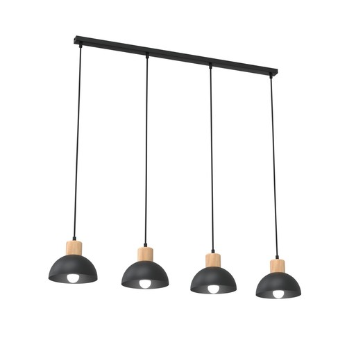 Seco 4 Sort loftslampe - Ø18 cm, E27, 230V, uden lyskilde