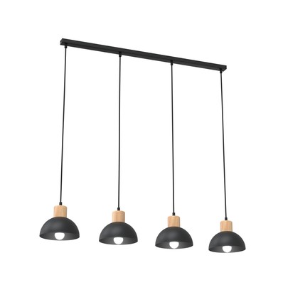 Seco 4 Sort loftslampe - Ø18 cm, E27, 230V, uden lyskilde