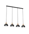 Seco 4 Sort loftslampe - Ø18 cm, E27, 230V, uden lyskilde
