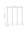 Seco 4 Sort loftslampe - Ø18 cm, E27, 230V, uden lyskilde